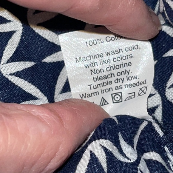 J. Crew Blue & White Cotton V Neck Tunic Sz. Small - Picture 7 of 9